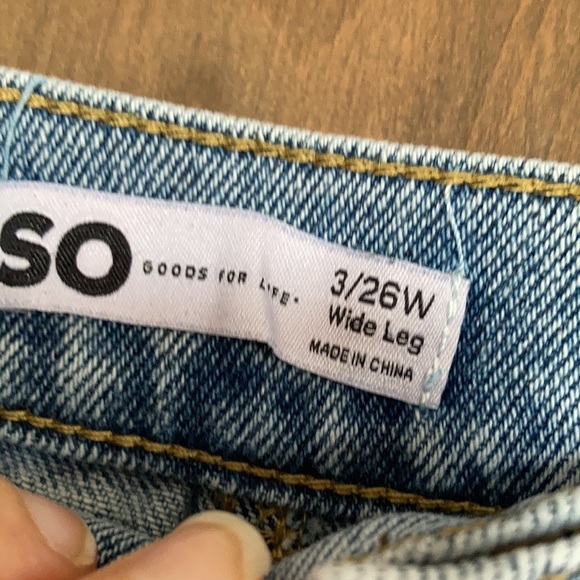 Relist 5/17❌ So Notch waist Super High rise Wide Leg raw hem jean - Picture 10 of 16